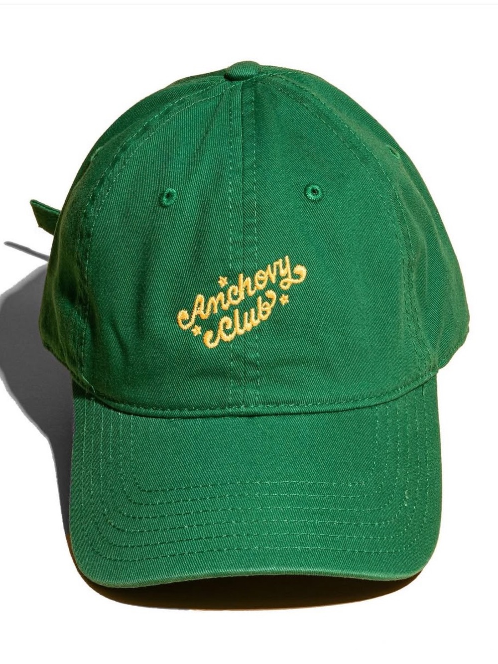 Green Anchovy Club Embroidered Baseball Cap